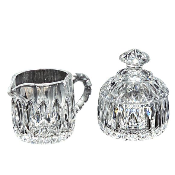 Gorham Other - Gorham Crystal Althea Creamer Sugar Bowl set 4oz West Germany 80s
